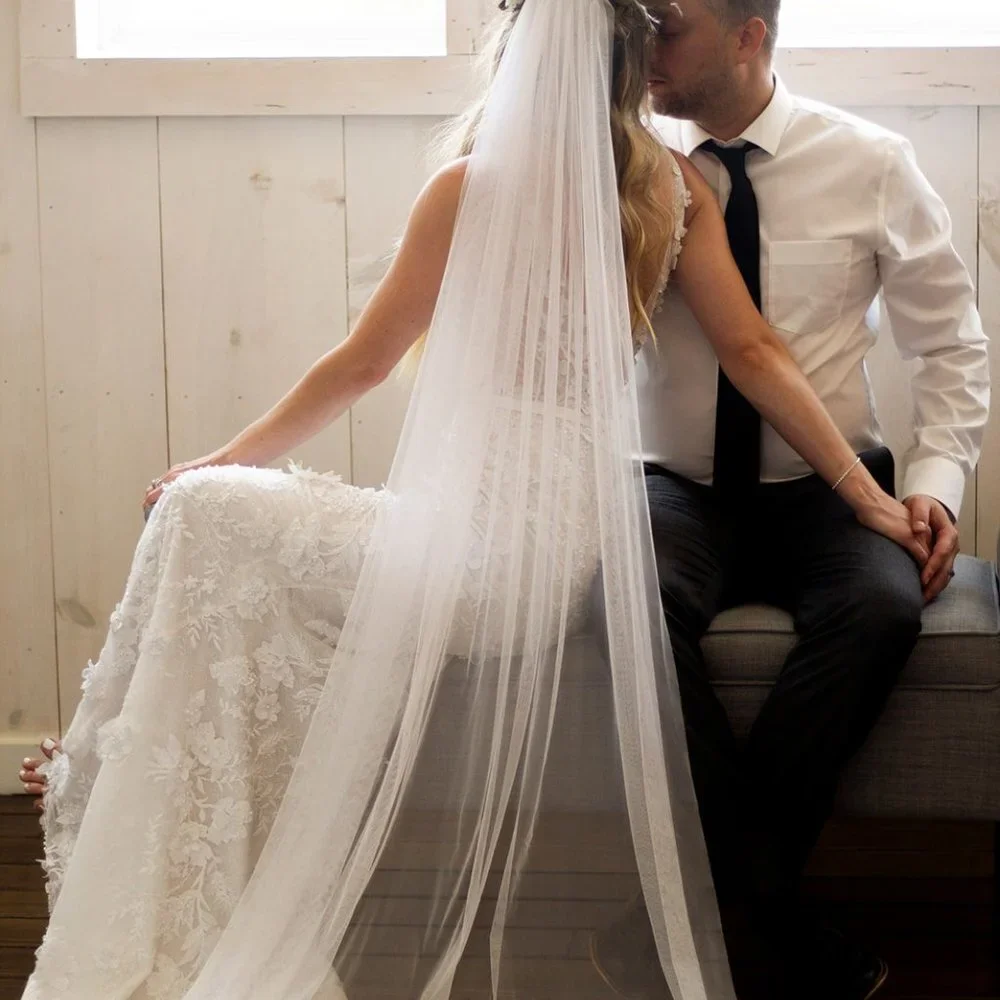 NEW Soft English Net Blush Wedding Veil Bride Bridal Blush Pink